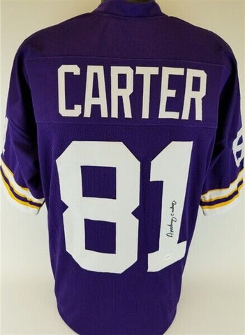 Anthony Carter Signed Vikings Jersey (TSE COA) Minnesota's 3xPro Bowl Receiver