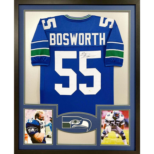 Brian Bosworth Autographed Signed Framed Seattle Seahawks Jersey JSA