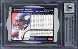 Vikings Warren Moon "HOF 06" Signed 1996 SPX #25 Card Auto 10! BAS Slabbed