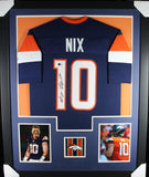 BO NIX (Broncos blue TOWER) Signed Autograph Framed Jersey Beckett