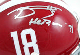 Bryce Young Autographed Alabama Crimson Tide Schutt Mini w/Heisman-BeckettW Holo