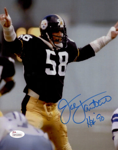 Jack Lambert Autographed Pittsburgh Steelers 8x10 Photo HOF JSA 48577