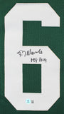 Kevin Mawae "HOF 19" Authentic Signed Green Pro Style Jersey BAS Witnessed