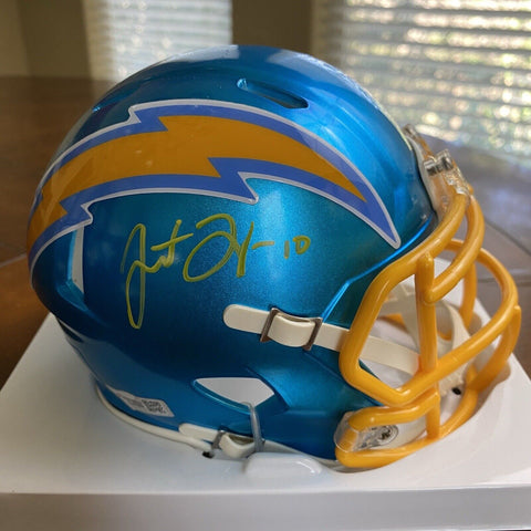 Justin Herbert Signed Los Angeles Chargers Mini Helmet Fanatics