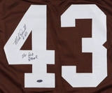 Mike Pruitt Signed Cleveland Browns Jersey Insc "2xPro Bowl" (Playball Ink Holo)