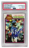 Paul Krause Signed Vikings 1979 Topps Football Card #489 - (PSA/DNA Slabbed)