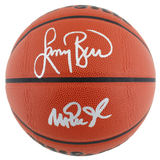 Magic Johnson & Larry Bird Authentic Signed Wilson Basketball w/ case BAS Wit