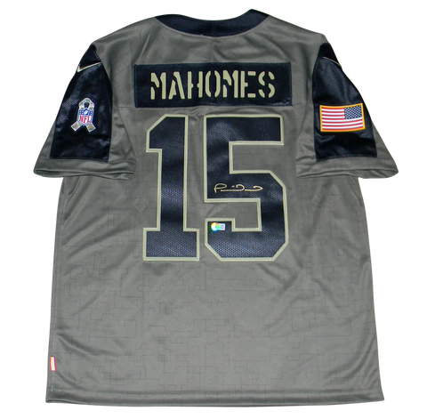 PATRICK MAHOMES SIGNED KANSAS CITY CHIEFS NIKE LIMITED SALUTE TO SERVICE JERSEY