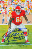 Will Shields Autographed Steelers Goal Line Art Card w/ HOF- Beckett *Blue