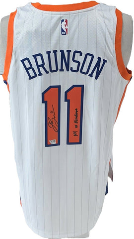 Jalen Brunson Signed Knicks Nike City Connect Jersey NY or Nowhere Auto Fanatics