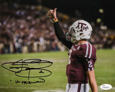 JOHNNY MANZIEL AUTOGRAPHED SIGNED TEXAS A&M AGGIES 8x10 PHOTO JSA W/ 12 HEISMAN