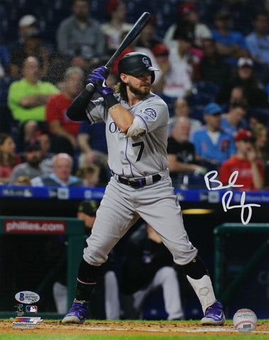 Brendan Rodgers Autographed/Signed Colorado Rockies 11x14 Photo BAS 34127