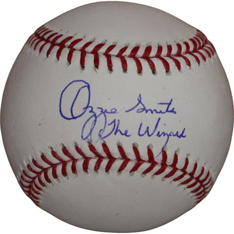 Ozzie Smith Autographed/Signed St. Louis Cardinals Wizard OML Baseball FAN 35825