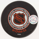 Michel Goulet Signed Chicago Blackhawks Hockey Puck (Sports Integrity COA)