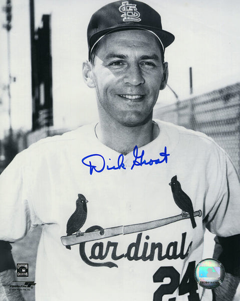 Dick Groat Signed St Louis Cardinals B&W Pose 8x10 Photo - (SCHWARTZ COA)