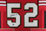 PATRICK WILLIS (49ers red TOWER) Signed Autographed Framed Jersey Beckett