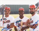 Luis Pujols, Mickey Rivers & Alfie Rondon Signed 8x10 Photo BAS #AA03445