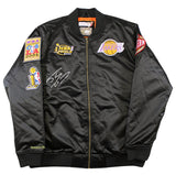 Lakers Shaquille O'Neal Signed Black NBA Champs M&N Bomber Jacket BAS Witnessed