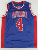 Joe Dumars Signed Detroit Pistons Jersey (JSA COA) 6xAll Star Point Guard