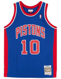 DENNIS RODMAN Autographed Detroit Pistons Blue Mitchell & Ness Jersey FANATICS