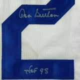 Autographed/Signed DON SUTTON HOF 98 Los Angeles White Baseball Jersey JSA COA