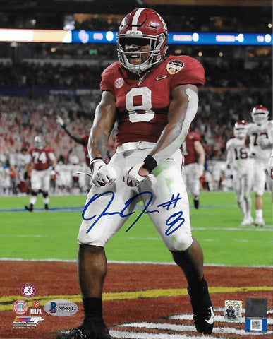 Josh Jacobs Autographed Alabama Crimson Tide 8x10 Beckett Witnessed #1