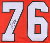 Warren Sapp Signed Miami Hurricanes Jersey (JSA COA) Buccaneers 7xPro Bowl D.T