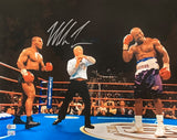 Mike Tyson Signed 16x20 Evander Holyfield Ear Bite Fight Photo BAS