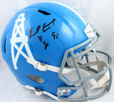 Earl Campbell Signed Houston Oilers F/S 60-62 Speed Helmet w/HOF- Beckett W Holo