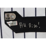 Aaron Judge Autographed New York Yankees White Jersey All Rise FAN 46626