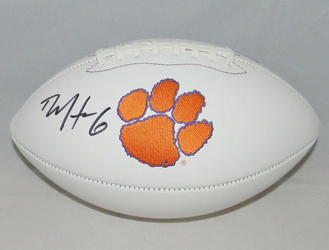 DEANDRE HOPKINS SIGNED AUTOGRAPHED CLEMSON TIGERS WHITE LOGO FOOTBALL JSA