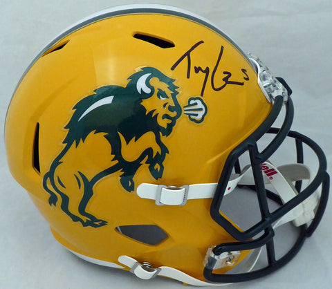 TREY LANCE AUTOGRAPHED NORTH DAKOTA STATE YELLOW FULL SIZE HELMET BECKETT 191978