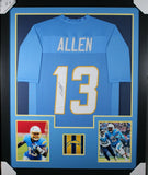 KEENAN ALLEN (Chargers light blue TOWE) Signed Autographed Framed Jersey w/ JSA