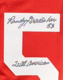 Randy Gradishar Autographed/Signed College Style Red Jersey Insc. Beckett 44616