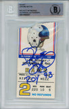 Jerome Bettis Autographed/Signed 9/19/1993 Ticket Stub ROY Beckett Slab 38700