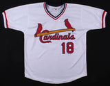 Andy Van Slyke Signed St Louis Cardinals Pullover Jersey (JSA COA) 3xAll-Star CF