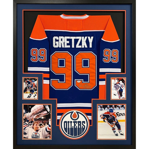 Wayne Gretzky Autographed Signed Framed Edmonton Oilers Jersey PSA/DNA