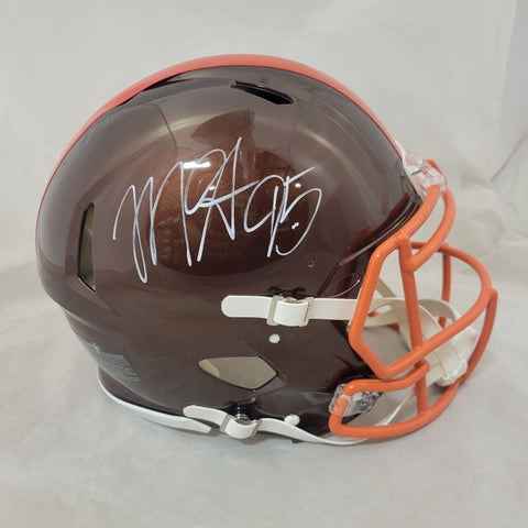 MYLES GARRETT SIGNED CLEVELAND BROWNS FS FLASH SPEED AUTHENTIC HELMET BECKETT QR