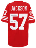 RICKEY JACKSON San Francisco 49ers Signed Red Football Jersey w/HOF 2010 - SS