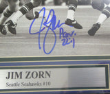 JIM ZORN AUTOGRAPHED SIGNED FRAMED 8X10 PHOTO SEATTLE SEAHAWKS MCS HOLO 123666