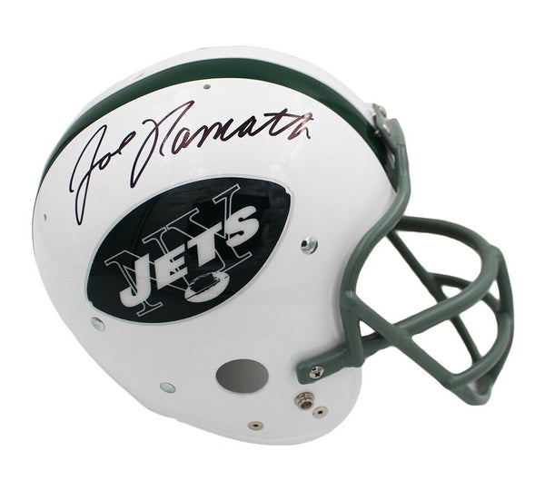 Joe Namath Signed New York Jets TK Cow Catcher Mask Authentic White NFL Helmet