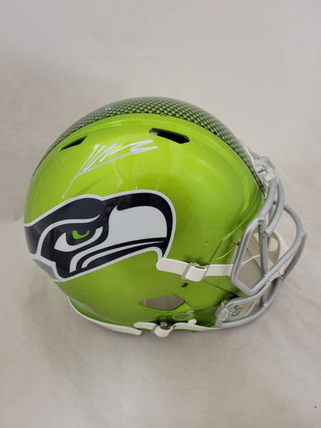 KENNETH WALKER III SIGNED SEATTLE SEAHAWKS F/S FLASH SPEED AUTHENTIC HELMET BAS