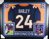 CHAMP BAILEY (Broncos blue SKYLINE) Signed Autograph Framed Jersey Beckett