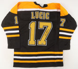 Milan Lucic Signed Boston Bruins Jersey (New England COA) 2011 Stanley Cup Champ