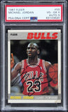 Bulls Michael Jordan Signed 1987 Fleer #59 Card Grade VG-EX 4 Auto 9 PSA Slabbed