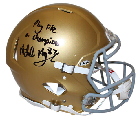 Michael Mayer Signed Notre Dame Fighting Irish Authentic Speed Helmet BAS 39138