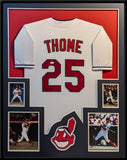 FRAMED CLEVELAND INDIANS JIM THOME AUTOGRAPHED SIGNED JERSEY JSA COA