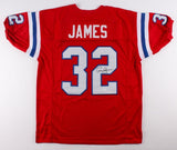 Craig James Signed New England Patriots Jersey (JSA) Pro Bowl (1986) S.B.XX R.B.