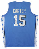 North Carolina Vince Carter Authentic Signed Blue jersey BAS Witnessed #K19041