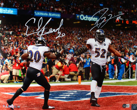 Ray Lewis Ed Reed Autographed Baltimore Ravens 16x20 HM EZ Photo -Beckett W Holo